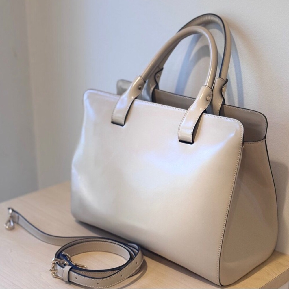 vittoria napoli genuine italian leather luxury bag, perfect condition